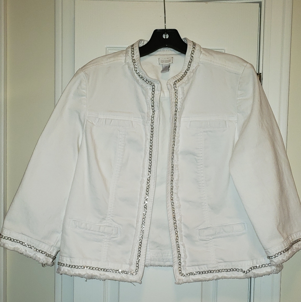 White denim jacket